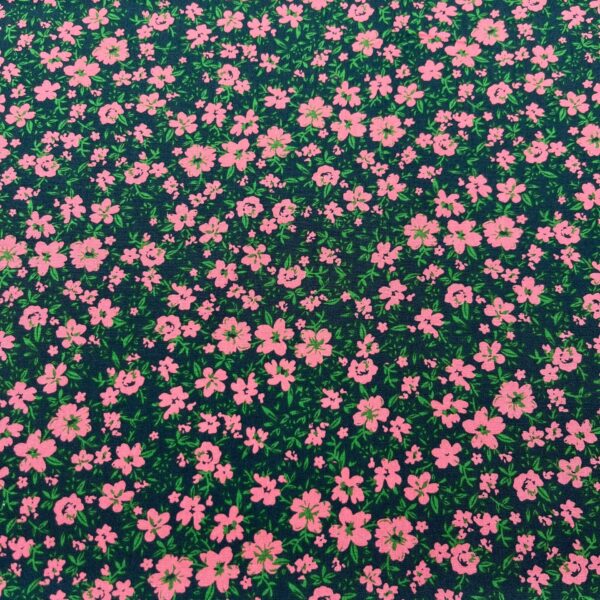 Cotton Poplin Floral Print Fabric — Summer Pastoral Style DIY Cloth