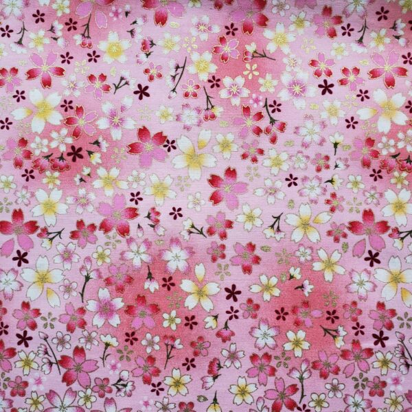 Polyester Floral Peach Skin Fabric — Thick Printed Cloth for Jackets