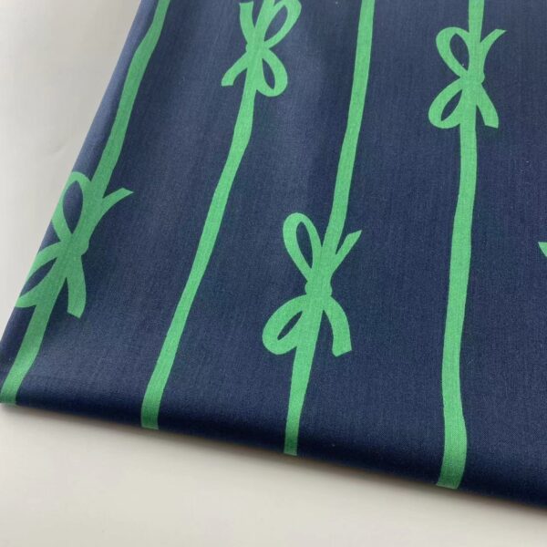 100% Cotton Bow Stripe Printed Fabric — Fresh Dress & Accessories