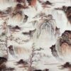 100% Cotton Digital Printed Fabric — Vintage Chinese Ink Landscape