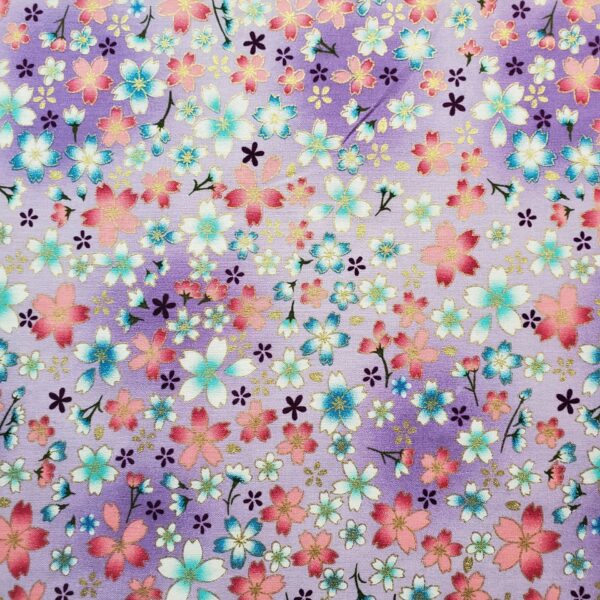 Polyester Floral Peach Skin Fabric — Thick Printed Cloth for Jackets