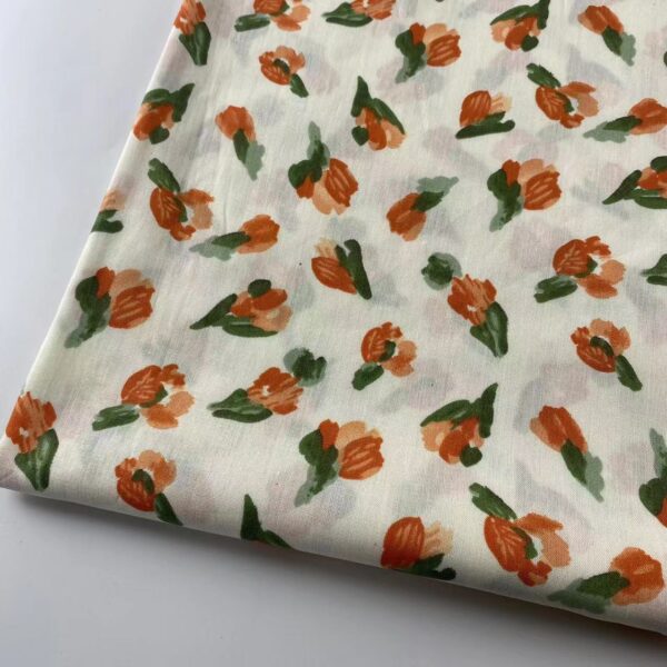 100% Cotton Floral Printed Fabric — Summer Dress Material