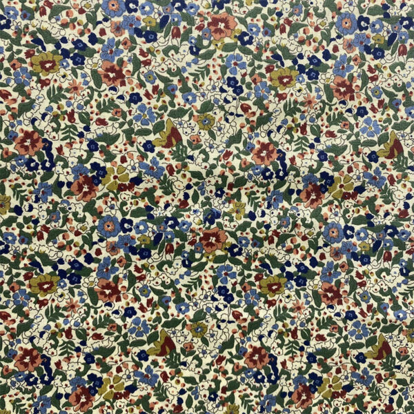 Cotton Poplin Printed Fabric — Summer Floral Design for Kidswear & Shirts