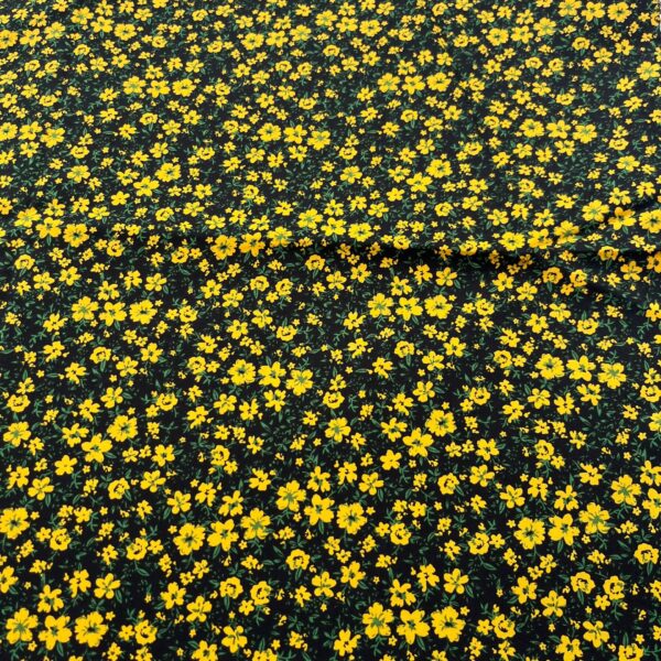 Cotton Poplin Floral Print Fabric — Summer Pastoral Style DIY Cloth