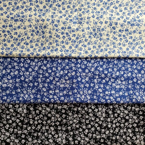 100% Cotton Poplin Floral Fabric — Lightweight Summer Print