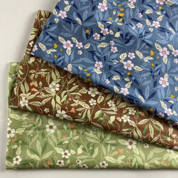 100% Cotton Summer Floral Printed Poplin Fabric — Soft & Breathable