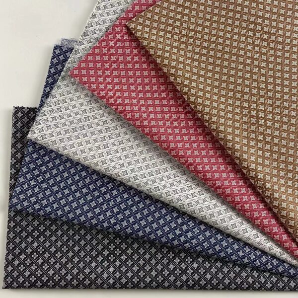 100% Cotton Printed Poplin Fabric — Geometric Shirt & Scarf Material