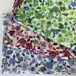 100% Cotton Printed Poplin Fabric — Peony Floral Design