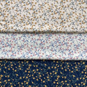 100% Cotton Reactive Printed Fabric — Small Floral Pattern