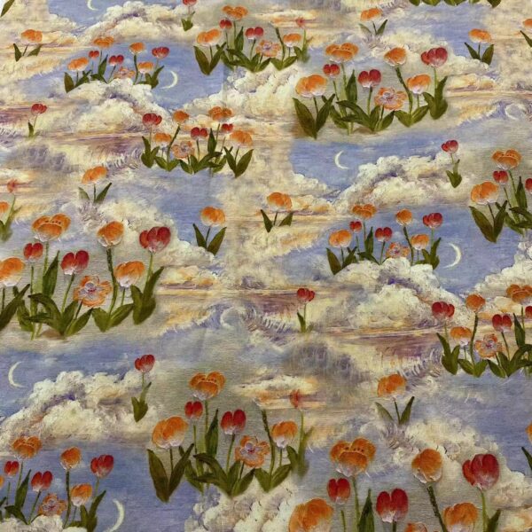 100% Cotton Digital Printed Fabric — Versatile Apparel & Home Textile Material