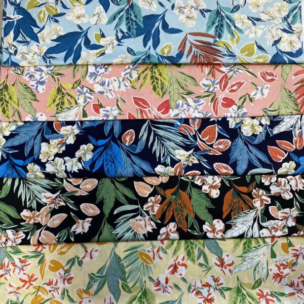 100% Cotton Hawaiian Tropical Printed Fabric — Summer Shirt & Bandana Cloth