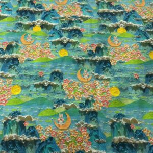 100% Cotton 3D Oil-Painting Digital Fabric — Oriental Princess & Hanfu Dress Cloth