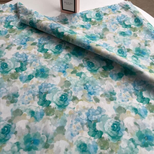 Soft Misty Floral Digital Print Cotton Fabric — Kidswear, Dresses & DIY