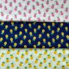 Small Pineapple Printed Cotton Fabric – 40s Reactive Print for Summer Dresses