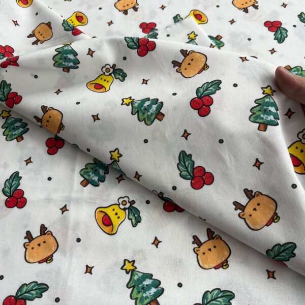 100% Cotton Christmas Digital Printed Fabric — DIY Holiday Sewing Cloth