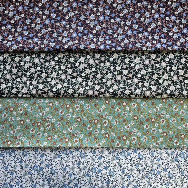 主图-01 40s Cotton Poplin Digital Print Fabric – Country Floral Pattern for Shirts & DIY Sewing