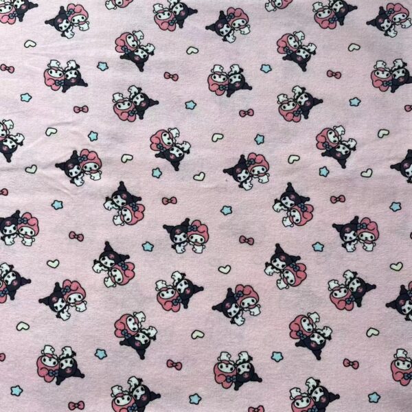Thickened Brushed Cotton Printed Fabric – Cartoon Style for Winter Clothing & DIY Crafts