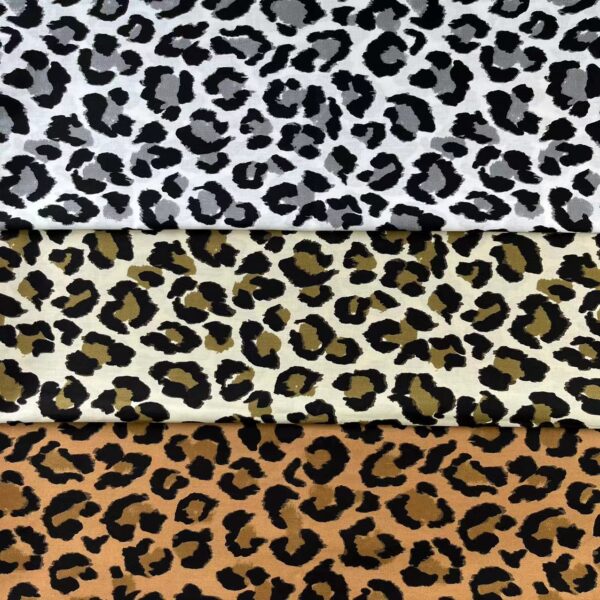 100% Cotton Leopard Print Poplin Fabric — DIY Shirt and Bag Material