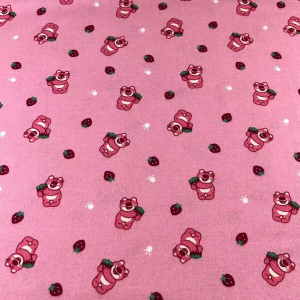 Thickened Brushed Cotton Printed Fabric – Cartoon Characters for Winter Coats, Home Wear & DIY Projects