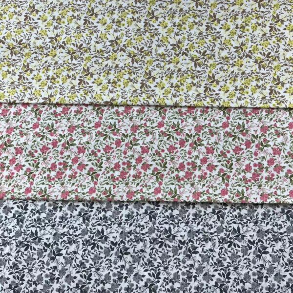 40s Cotton Poplin Printed Fabric – Vintage Country Floral for Summer Shirts & DIY Crafts