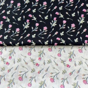 40s Cotton Poplin Floral Fabric – Country Style Print for DIY & Apparel