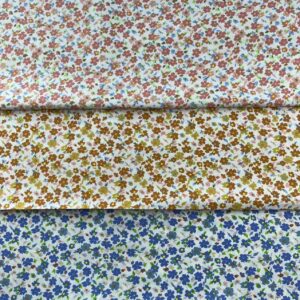 40s Cotton Poplin Floral Fabric – Vintage Country Print for DIY Sewing