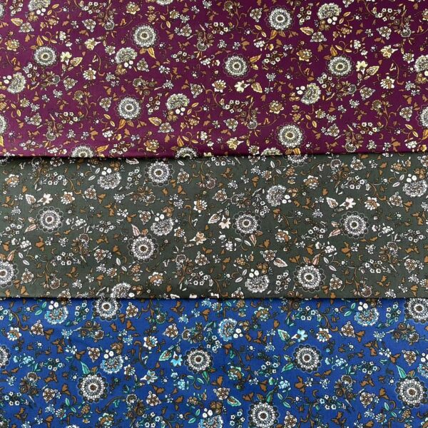 主图-01 40s Cotton Poplin Floral Fabric – Country Garden Print for Summer Sewing