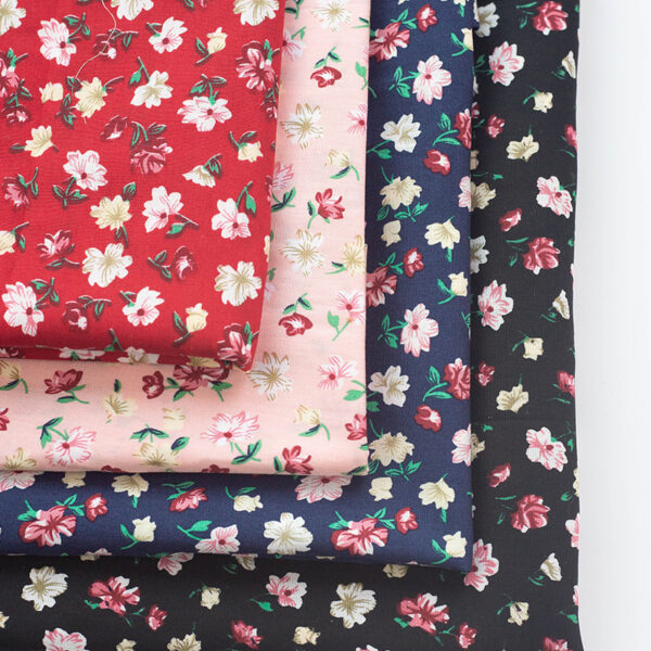 Pastoral Floral Cotton Poplin Fabric – Country Style Dress Material