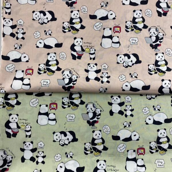 60s Cotton Poplin Panda Print Fabric – Kids & Women’s Clothing