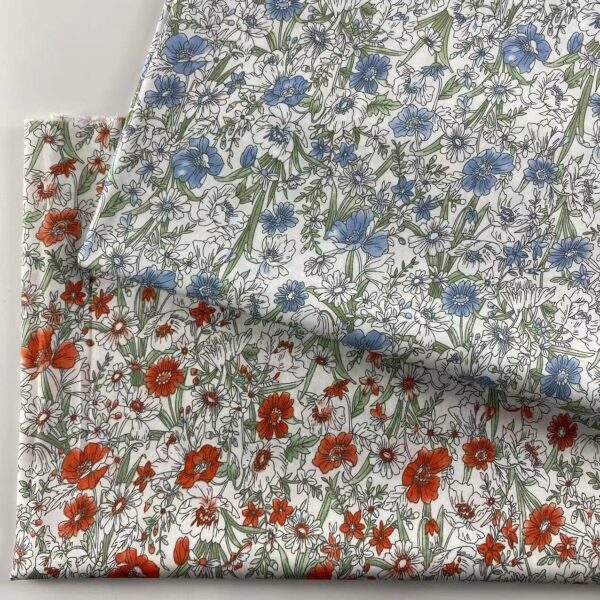 60s Cotton Poplin Mini Floral Fabric – Kids & Women’s Dresses