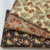French Country Style Brushed Cotton Fabric – Soft Warm Floral Print for Jackets, Homewear & Crafts