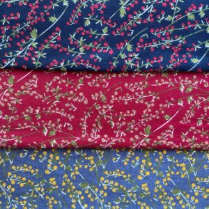 Flannel Brushed Cotton Floral Fabric – Thick Printed Cotton for Jackets & Scarves
