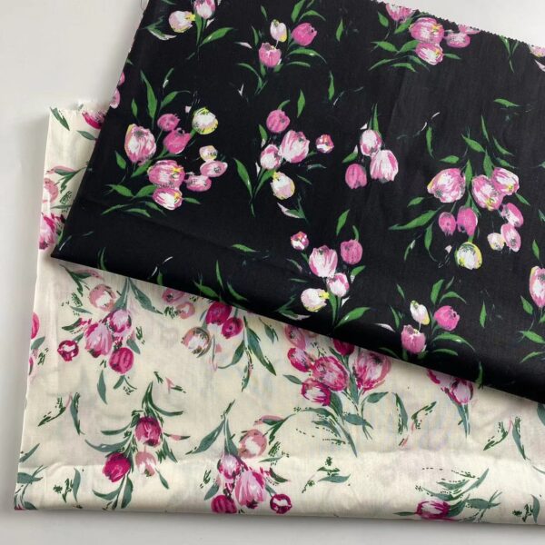 Floral Cotton Poplin Fabric for Summer Dresses and Kidswear – 100% Cotton Print