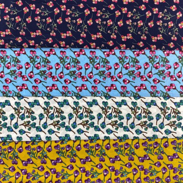 主图-01 Cotton Poplin Floral Print Fabric – Country Style for Summer Dresses & DIY Sewing