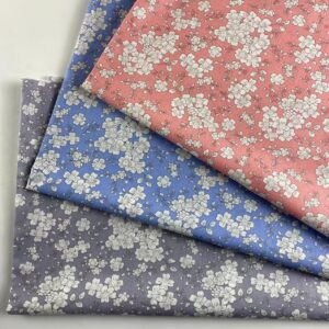 Vintage Floral Cotton Poplin Fabric – Soft Printed Cotton for Dresses & Casual Shirts