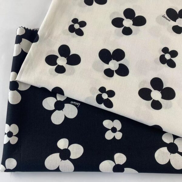 100% Cotton Poplin Printed Fabric — Butterfly Floral Fabric for Dresses & Shirts