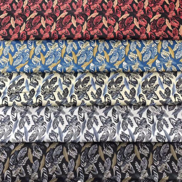 100% Cotton Printed Poplin Fabric – Hawaiian Summer Floral Dress Material