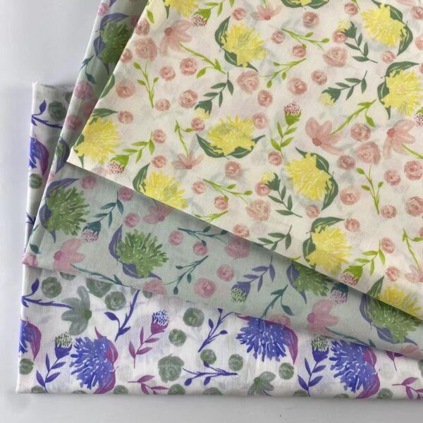 主图-01 Cotton Printed Poplin Fabric — Korean Pastoral Style Dress Material