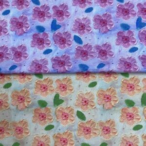 Cotton Digital Printed Fabric — 3D Oil Painting Style Dress Material