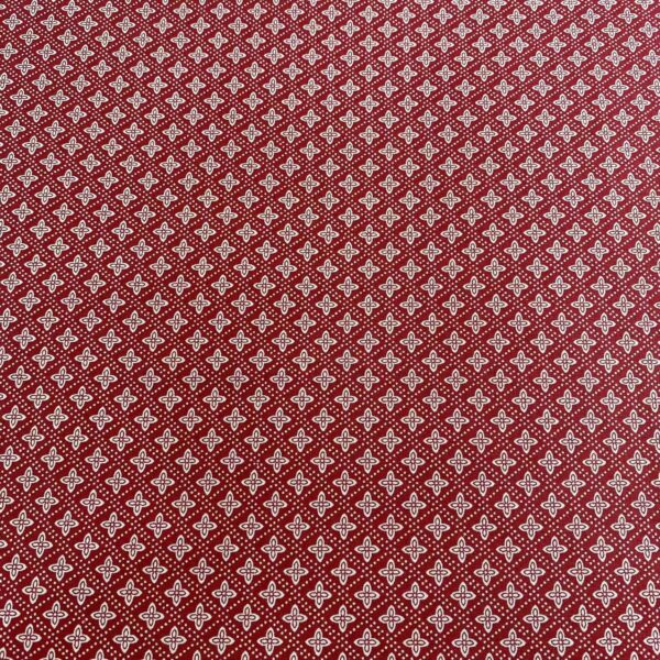 100% Cotton Printed Poplin Fabric — Geometric Shirt & Scarf Material