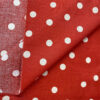 100% Cotton Printed Plain Weave Fabric — Polka Dot Design