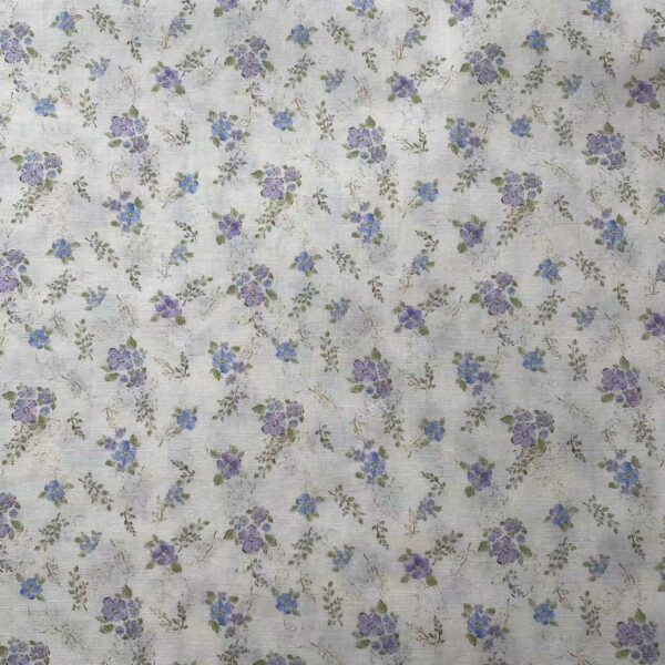 100% Cotton Digital Small Floral Print Fabric — Korean INS Style DIY Textile