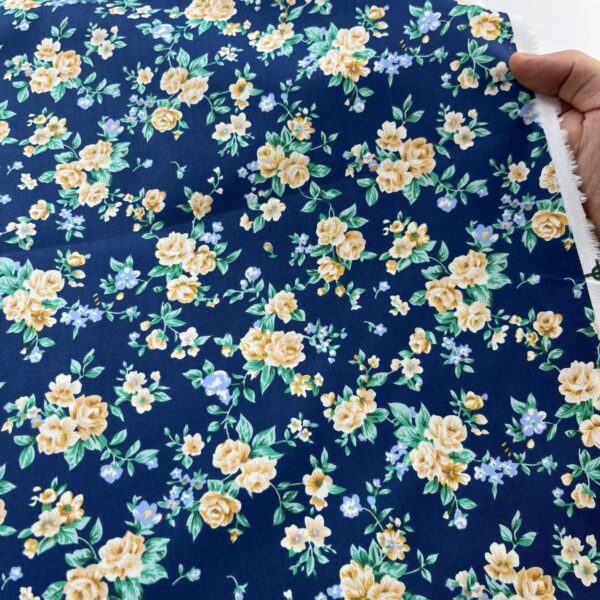 Cotton Poplin Countryside Floral Print Fabric — 100% Cotton for Shirts, Bags & DIY Sewing
