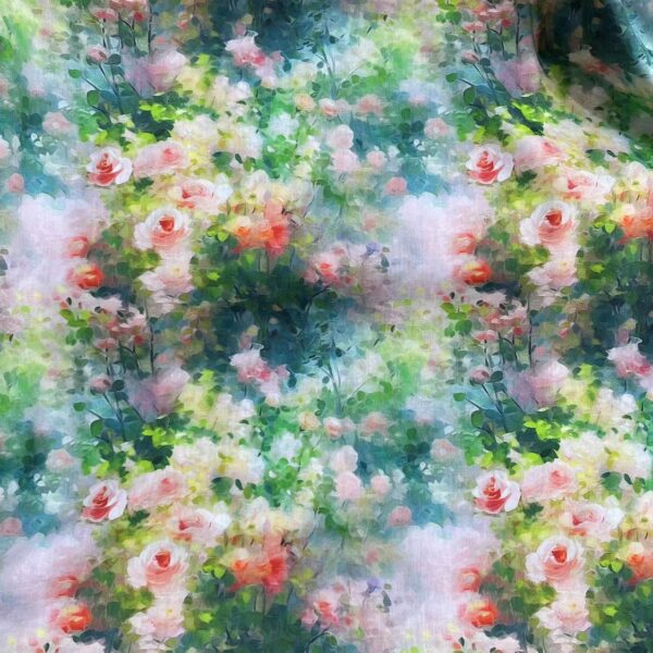 Combed Cotton Digital Printed Fabric – 60s High-Density Dress Material for Kids & Women