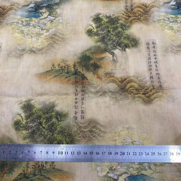 Chinese Landscape Cotton Digital Print Fabric — Artistic Apparel & Home Décor