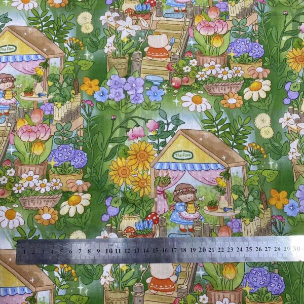 Cartoon Character Cotton Digital Print Fabric — Kidswear & DIY Crafts