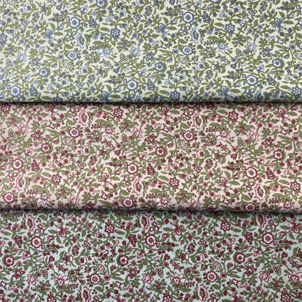 Fresh Summer Small Floral Cotton Fabric – 40s Poplin for Shirts & Kidswear