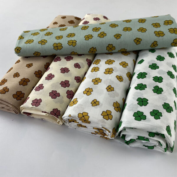 100% Cotton Clover Floral Poplin Fabric — DIY Shirts and Dresses Material