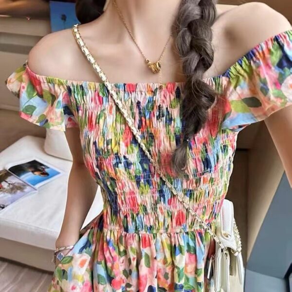 Cotton Oil-Paint Floral Fabric – Kids & Women DIY Clothing Material