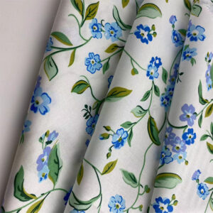 Cotton Floral Print Fabric – 60s Plain Weave Garden Style for Girls’ Dresses & DIY Sewing